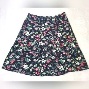 Reitmans Black Floral Skirt. Size 5